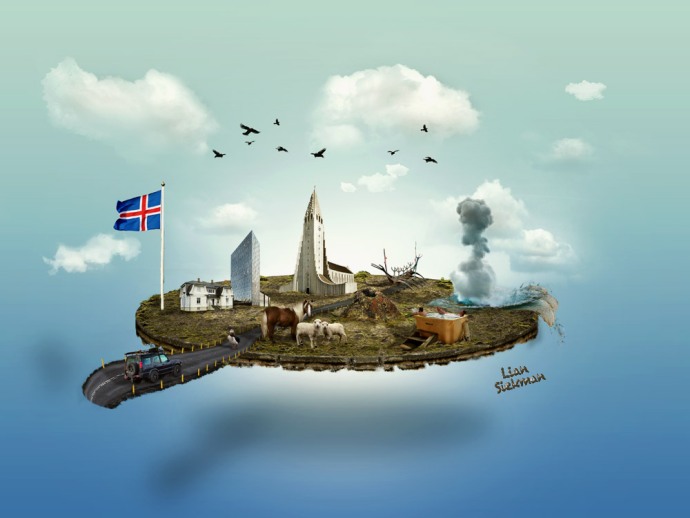 fliegende Insel