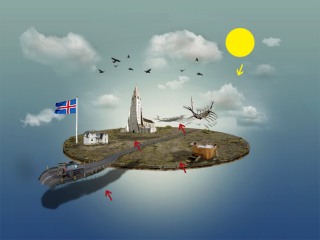 fliegende Insel