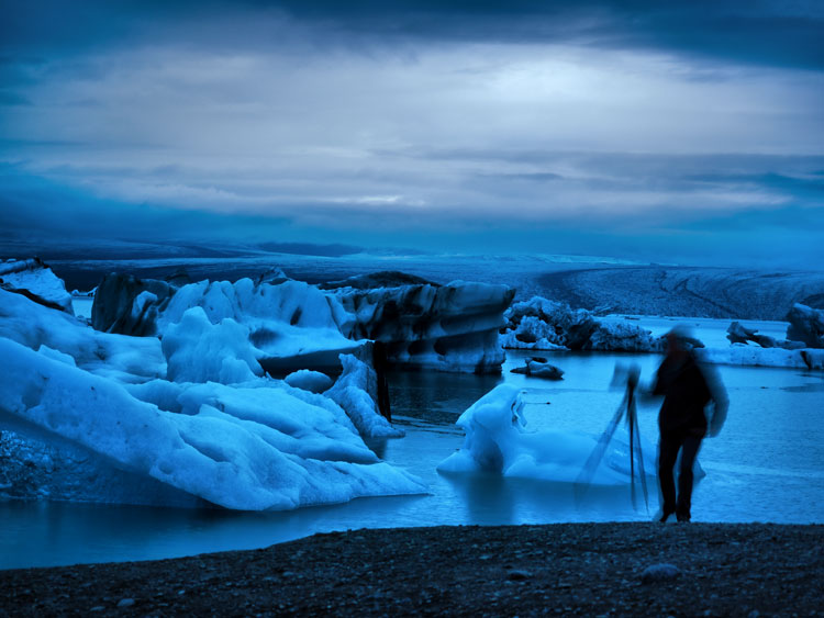 Blaue Stunde Jökulsárlón